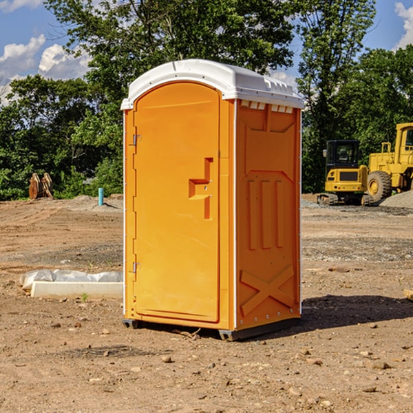 can i customize the exterior of the porta potties with my event logo or branding in Little Browning